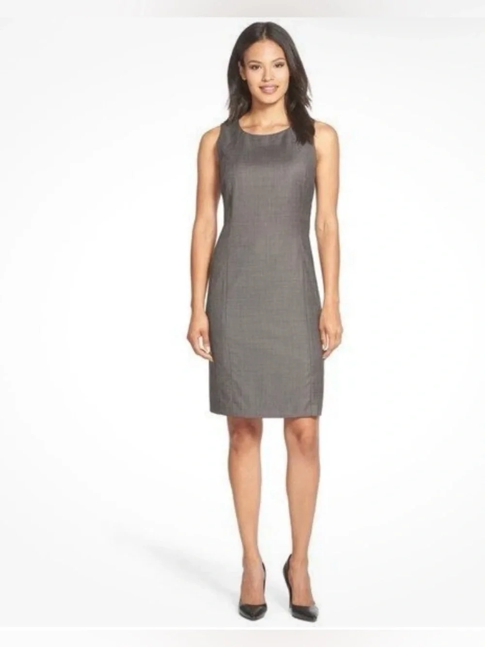 Lafayette 148 New York Charcoal Sheath Dress